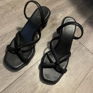 Elegant Black Strappy Sandals